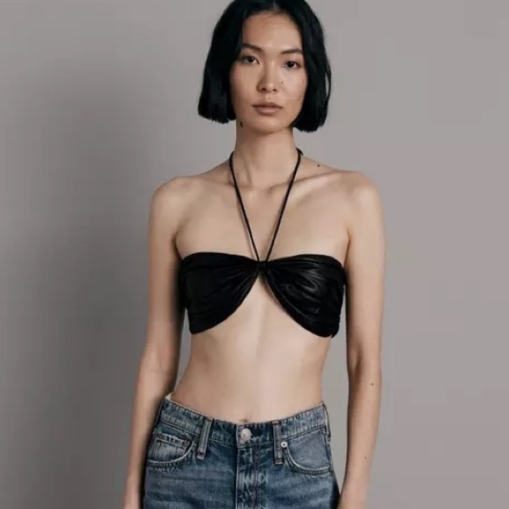 Rag & Bone Lamb Leather Bralette NWOT